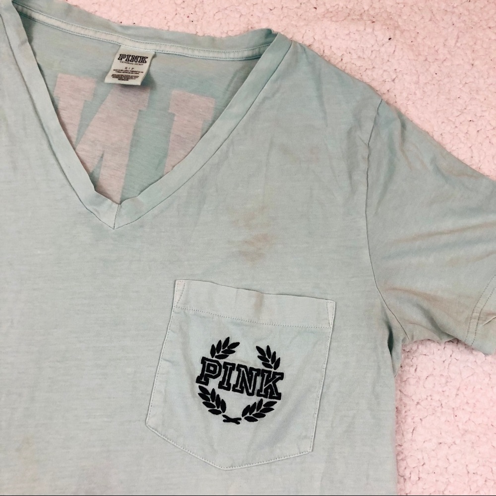 PINK by VS Mint V-Neck Graphic Tee - Picture 3 of 4